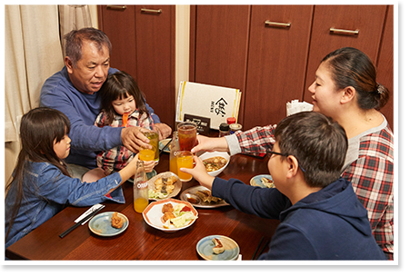 家族でしっかりご飯